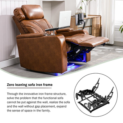 Fauteuil inclinable électrique Roomfitters avec port USB, rangement dissimulé pour les accoudoirs, porte-gobelet et haut-parleur Bluetooth