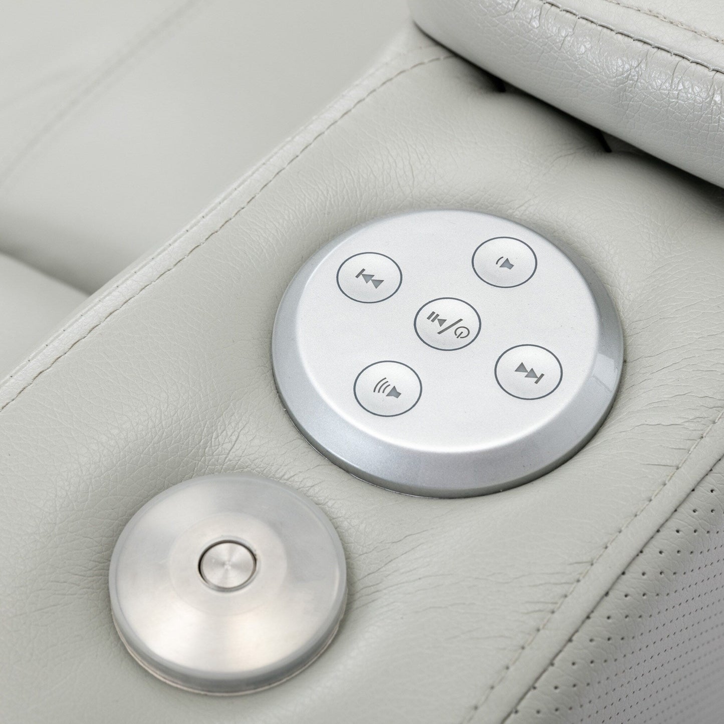 Fauteuil inclinable électrique Roomfitters avec port USB, rangement dissimulé pour les accoudoirs, porte-gobelet et haut-parleur Bluetooth