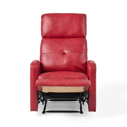 Fauteuil inclinable élégant et contemporain en similicuir Roomfitters, pour salon ou chambre, rouge