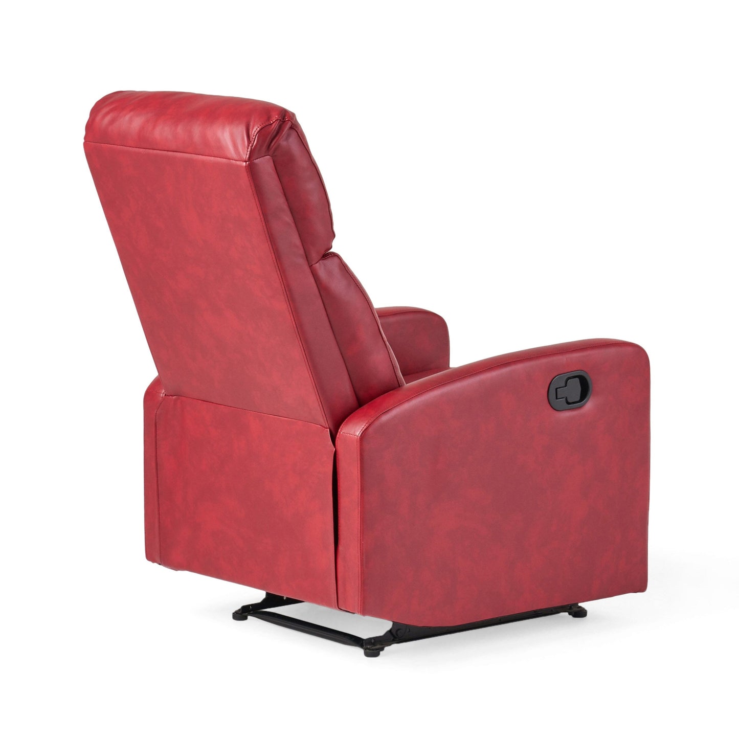 Fauteuil inclinable élégant et contemporain en similicuir Roomfitters, pour salon ou chambre, rouge