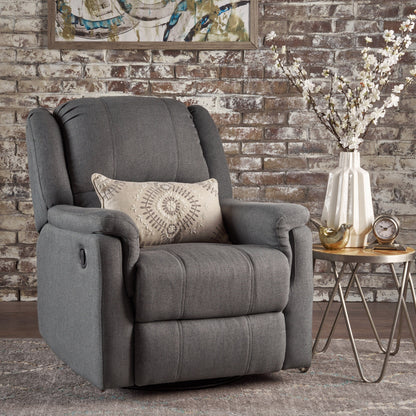 Fauteuil inclinable manuel en tissu avec mécanisme pivotant Roomfitters