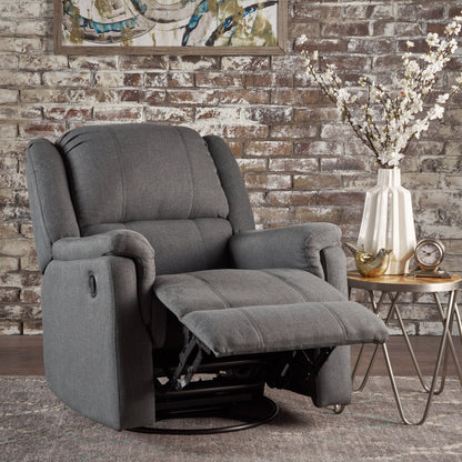 Fauteuil inclinable manuel en tissu avec mécanisme pivotant Roomfitters
