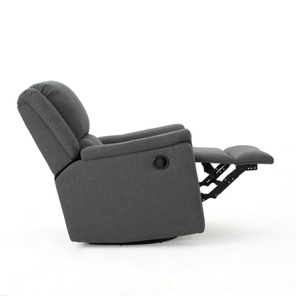 Fauteuil inclinable manuel en tissu avec mécanisme pivotant Roomfitters
