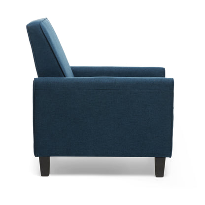 Chaise à dossier relevable en tissu Roomfitters pour une décoration intérieure élégante, bleu marine