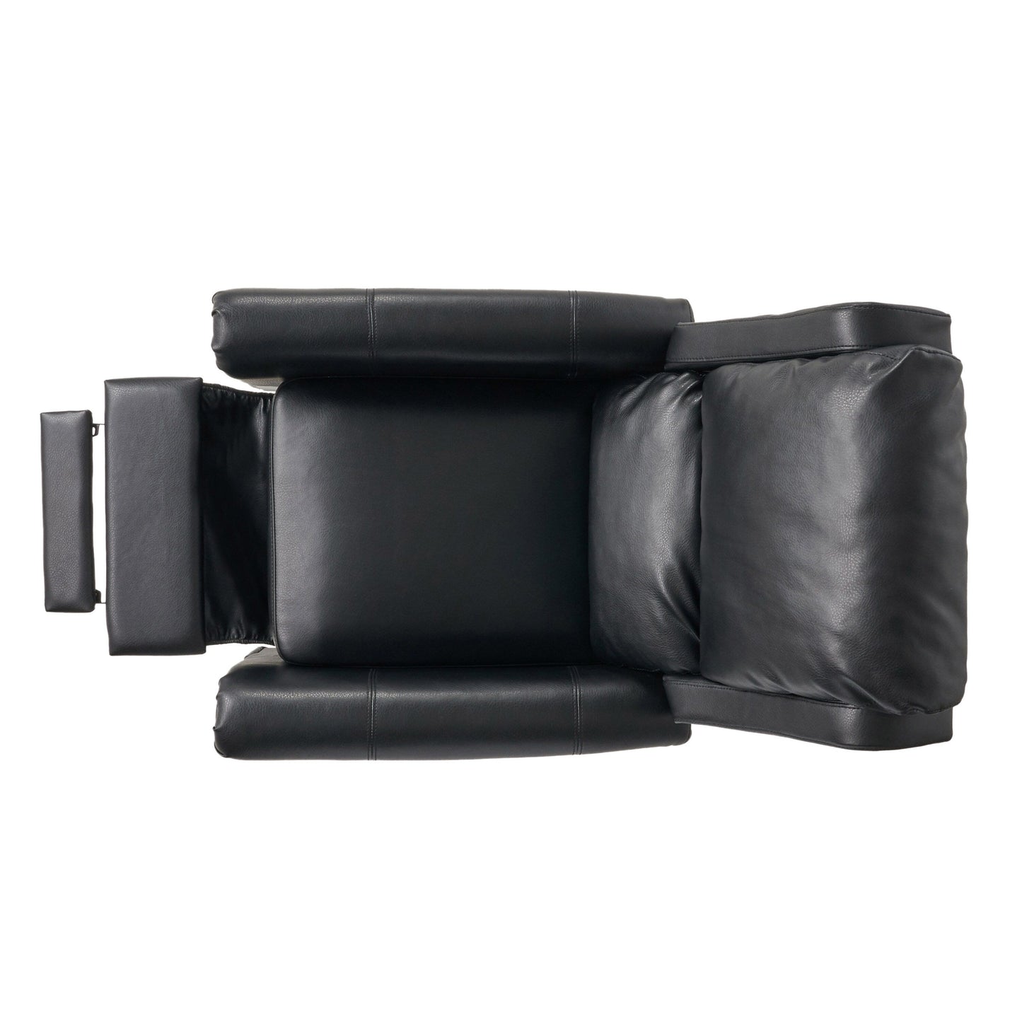 Fauteuil inclinable manuel standard en similicuir Roomfitters avec mécanisme d'inclinaison fluide, coussins confortables, design classique, noir