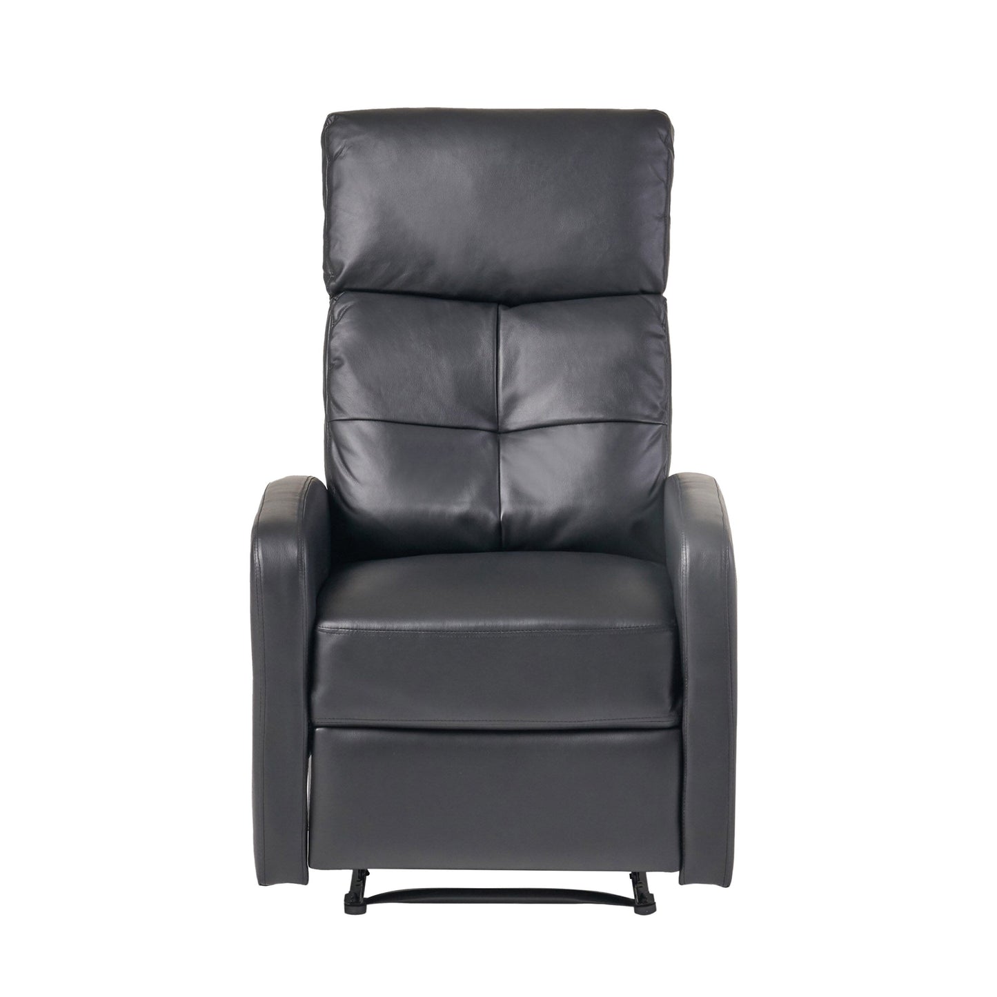 Fauteuil inclinable manuel standard en similicuir Roomfitters avec mécanisme d'inclinaison fluide, coussins confortables, design classique, noir