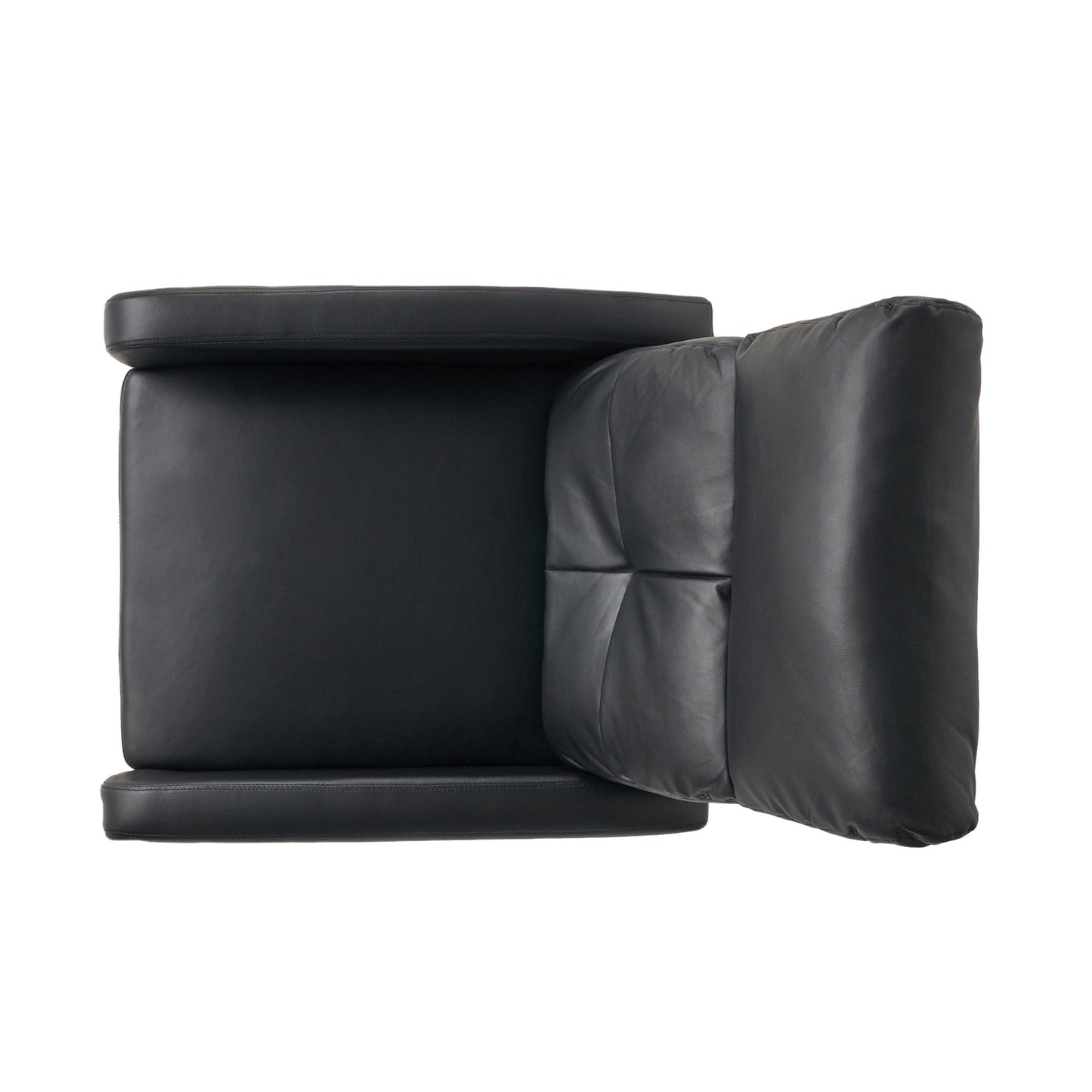 Fauteuil inclinable manuel standard en similicuir Roomfitters avec mécanisme d'inclinaison fluide, coussins confortables, design classique, noir