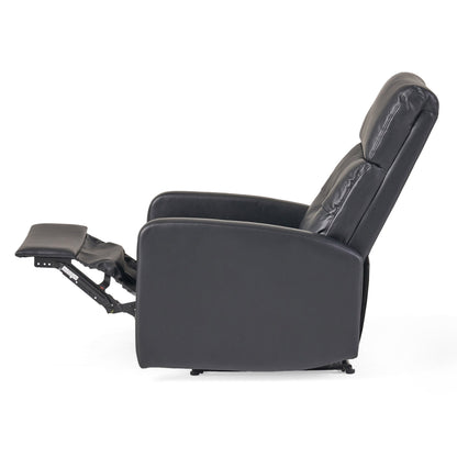 Fauteuil inclinable manuel standard en similicuir Roomfitters avec mécanisme d'inclinaison fluide, coussins confortables, design classique, noir