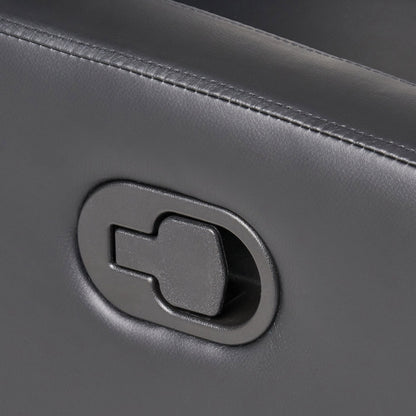 Fauteuil inclinable manuel standard en similicuir Roomfitters avec mécanisme d'inclinaison fluide, coussins confortables, design classique, noir