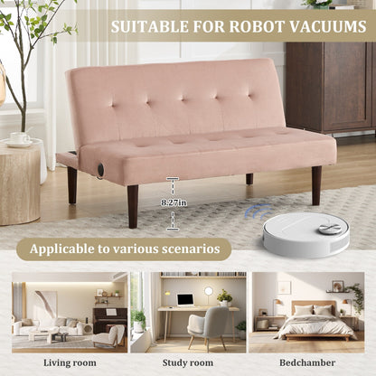 Canapé-lit pliable en flanelle Roomfitters, futon inclinable réglable avec port de charge pour salon, chambre ou bureau