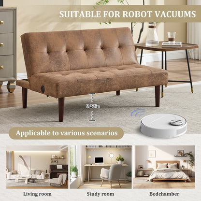 Canapé-lit pliable en flanelle Roomfitters, futon inclinable réglable avec port de charge pour salon, chambre ou bureau