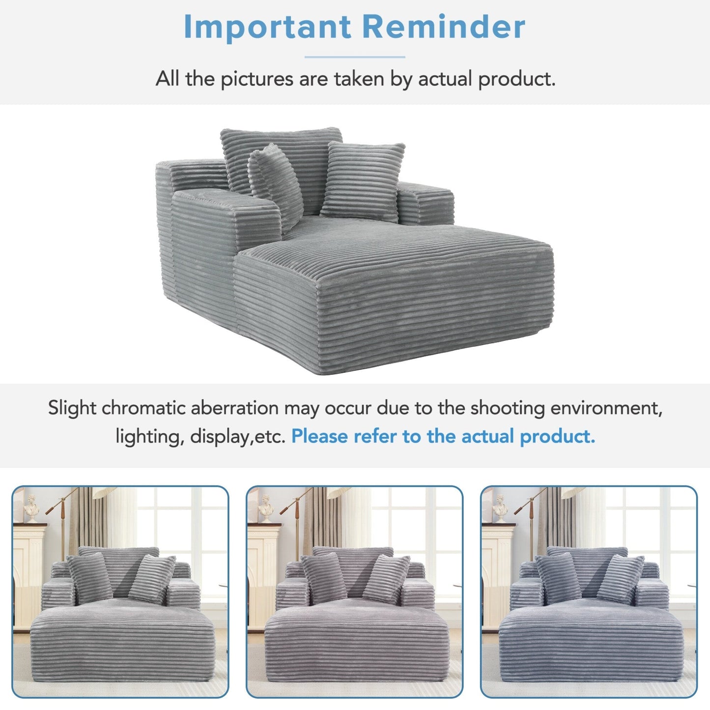 Canapé-lit méridienne entièrement compressé Roomfitters avec oreillers amovibles Canapé rembourré moderne