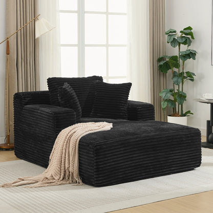 Canapé-lit méridienne entièrement compressé Roomfitters avec oreillers amovibles Canapé rembourré moderne