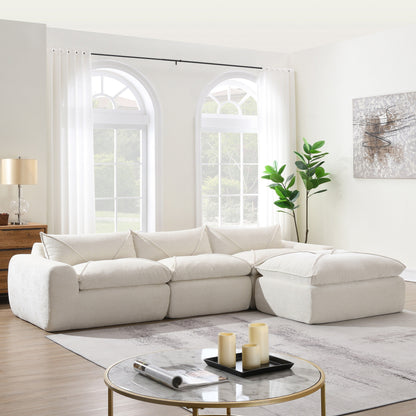 Canapé entièrement compressé Roomfitters avec mousse haute densité, assise et dossier sans cadre, sans pieds, aucun assemblage requis