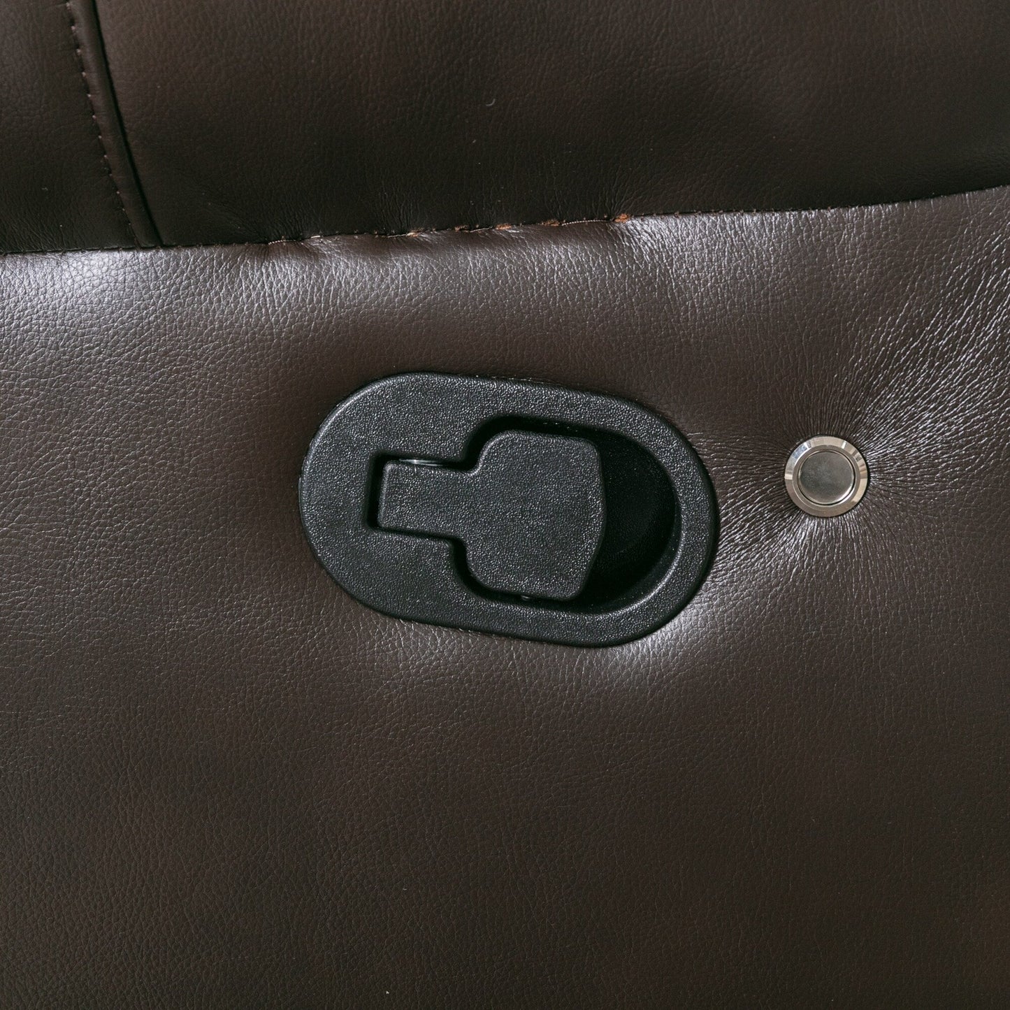 Causeuse inclinable manuelle Roomfitters avec rangement escamotable, deux porte-gobelets et design confortable