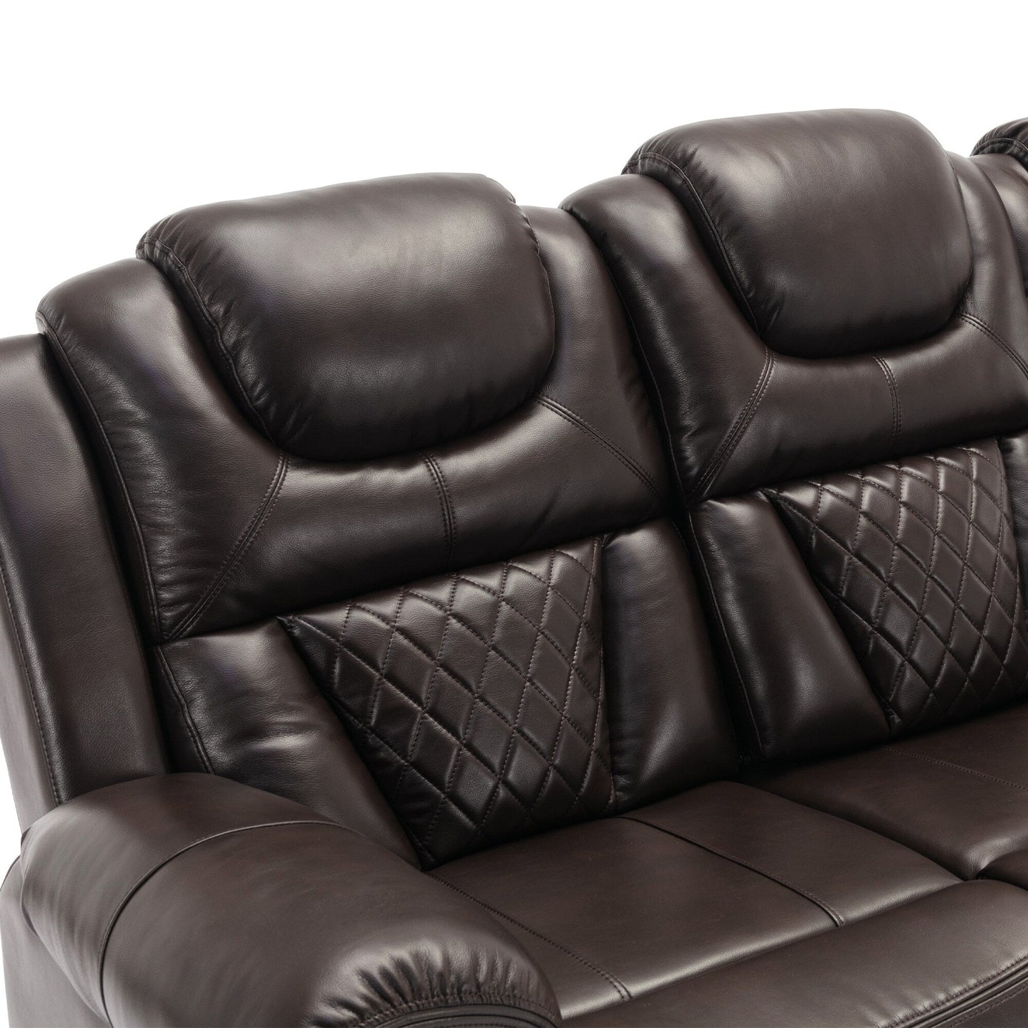 Fauteuil inclinable à bascule manuel Roomfitters avec console centrale, idéal pour le home cinéma dans le salon