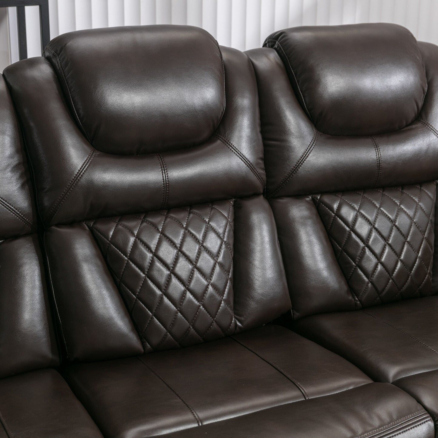 Fauteuil inclinable à bascule manuel Roomfitters avec console centrale, idéal pour le home cinéma dans le salon