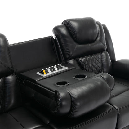 Fauteuil inclinable à bascule manuel Roomfitters avec console centrale, idéal pour le home cinéma dans le salon