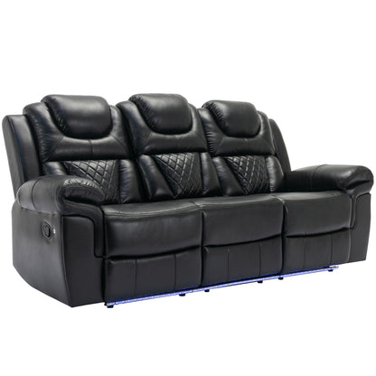 Fauteuil inclinable à bascule manuel Roomfitters avec console centrale, idéal pour le home cinéma dans le salon