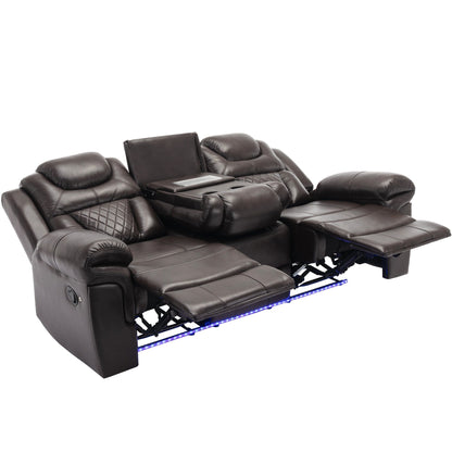 Fauteuil inclinable à bascule manuel Roomfitters avec console centrale, idéal pour le home cinéma dans le salon