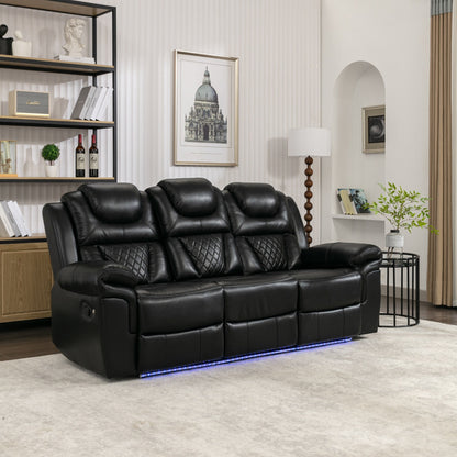 Fauteuil inclinable à bascule manuel Roomfitters avec console centrale, idéal pour le home cinéma dans le salon