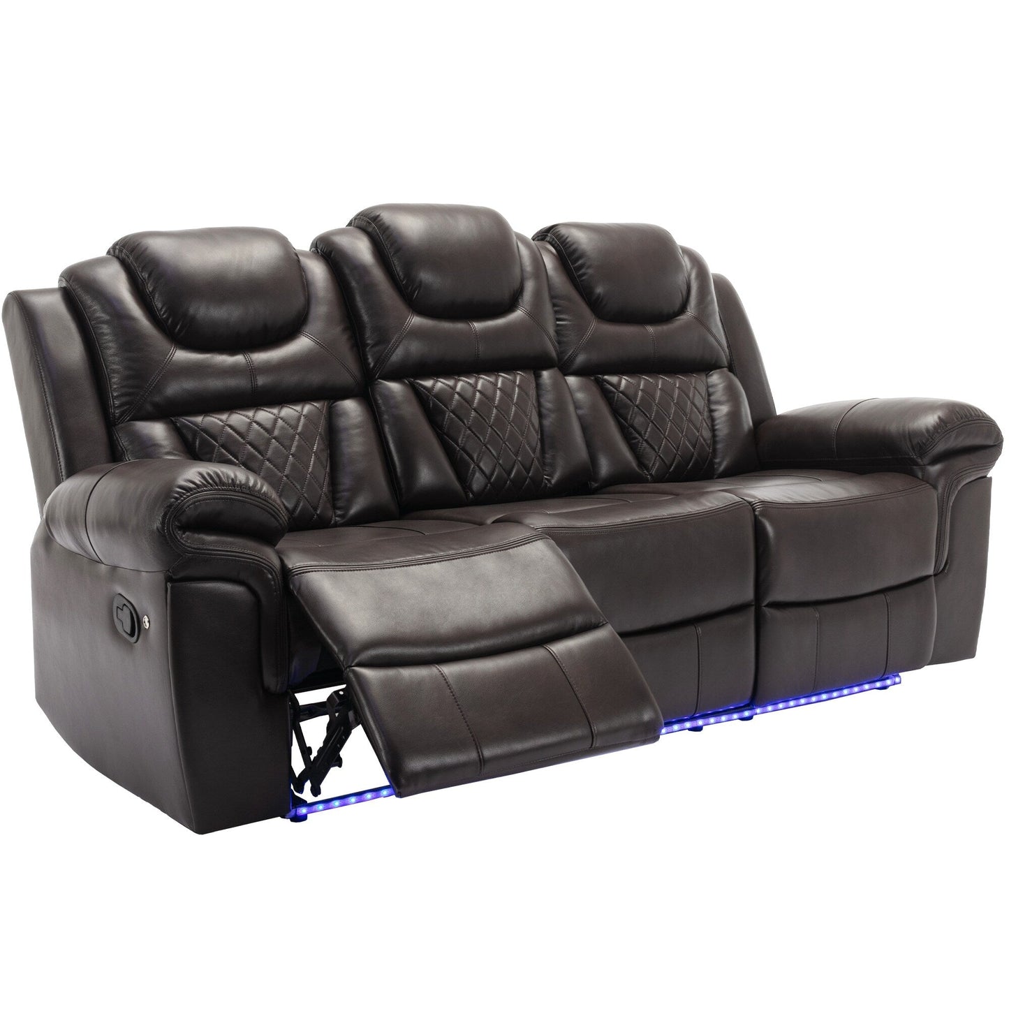 Fauteuil inclinable à bascule manuel Roomfitters avec console centrale, idéal pour le home cinéma dans le salon