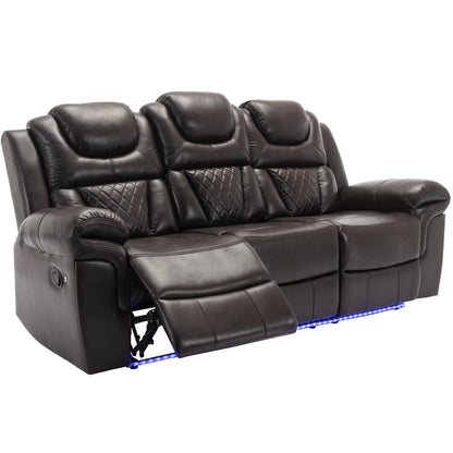 Fauteuil inclinable à bascule manuel Roomfitters avec console centrale, idéal pour le home cinéma dans le salon
