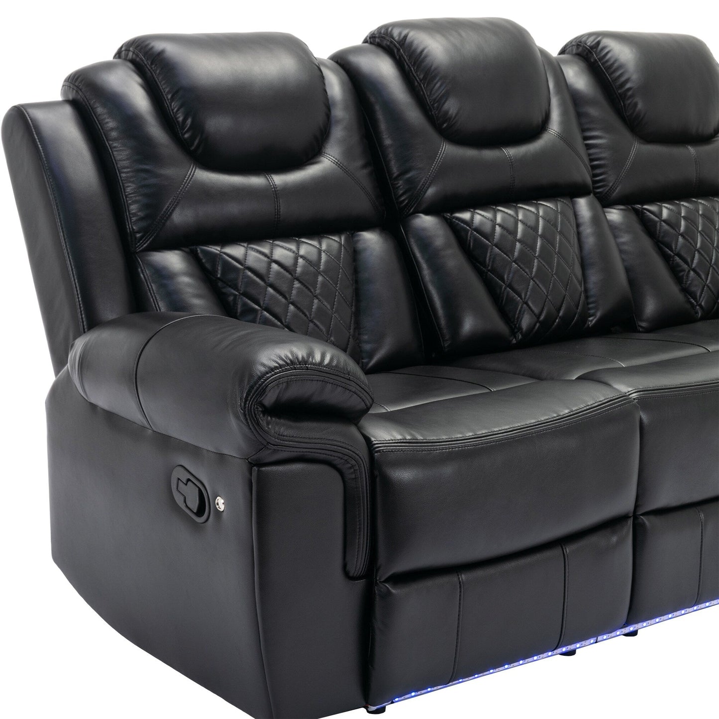 Fauteuil inclinable à bascule manuel Roomfitters avec console centrale, idéal pour le home cinéma dans le salon