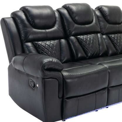 Fauteuil inclinable à bascule manuel Roomfitters avec console centrale, idéal pour le home cinéma dans le salon