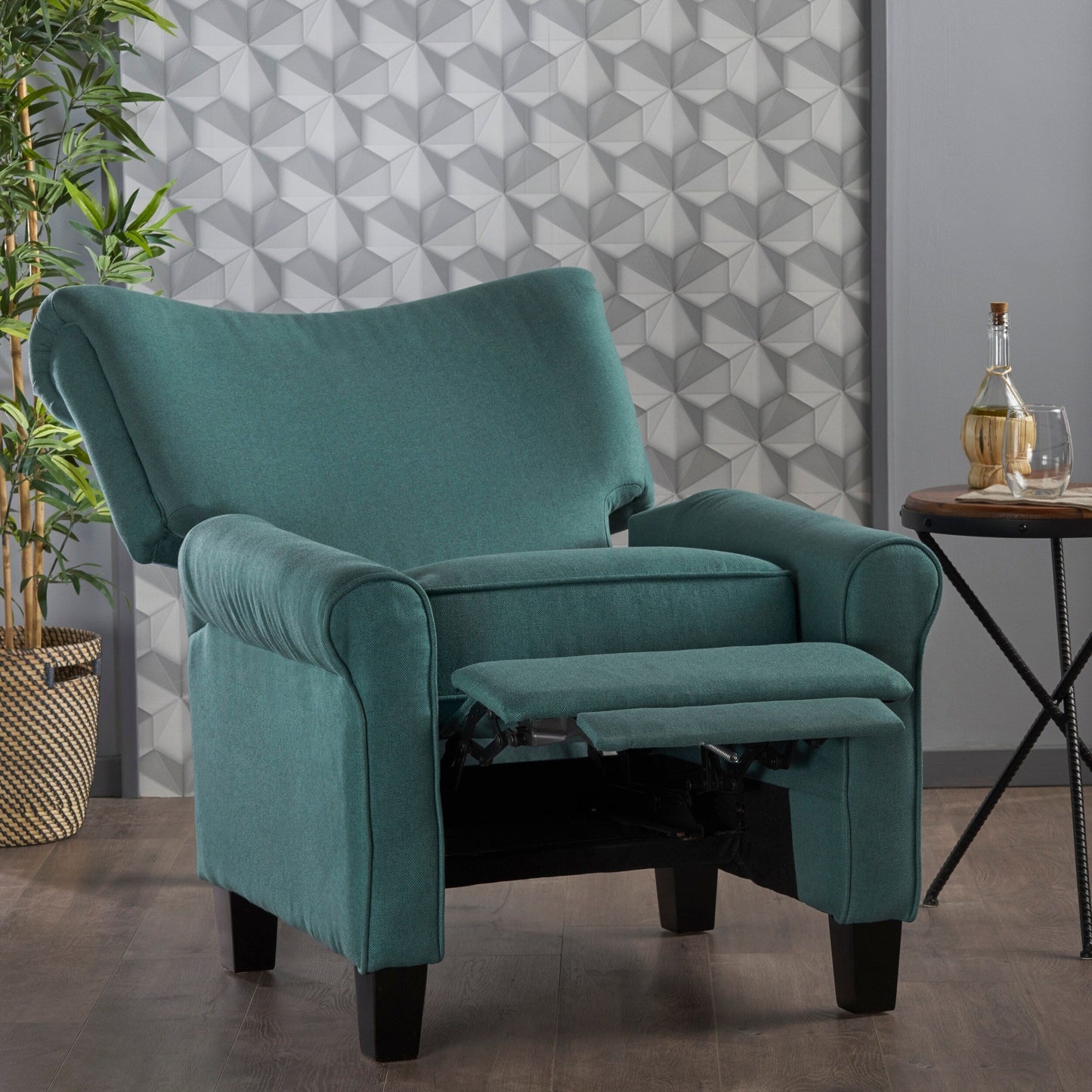 Fauteuil inclinable standard manuel Roomfitters, fauteuil de salon confortable pour salon et chambre, bleu sarcelle