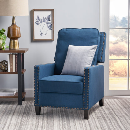 Fauteuil inclinable standard Roomfitters, fauteuil inclinable compact pour salon et chambre, bleu marine