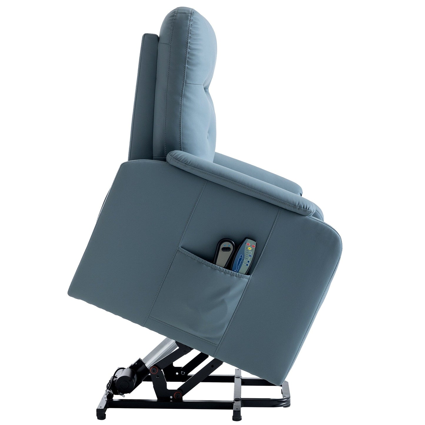 Fauteuil inclinable massant Roomfitters, fauteuil releveur électrique avec poche latérale, massage réglable et fonction chauffante