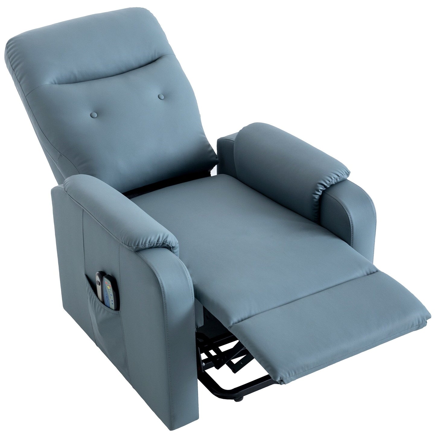 Fauteuil inclinable massant Roomfitters, fauteuil releveur électrique avec poche latérale, massage réglable et fonction chauffante
