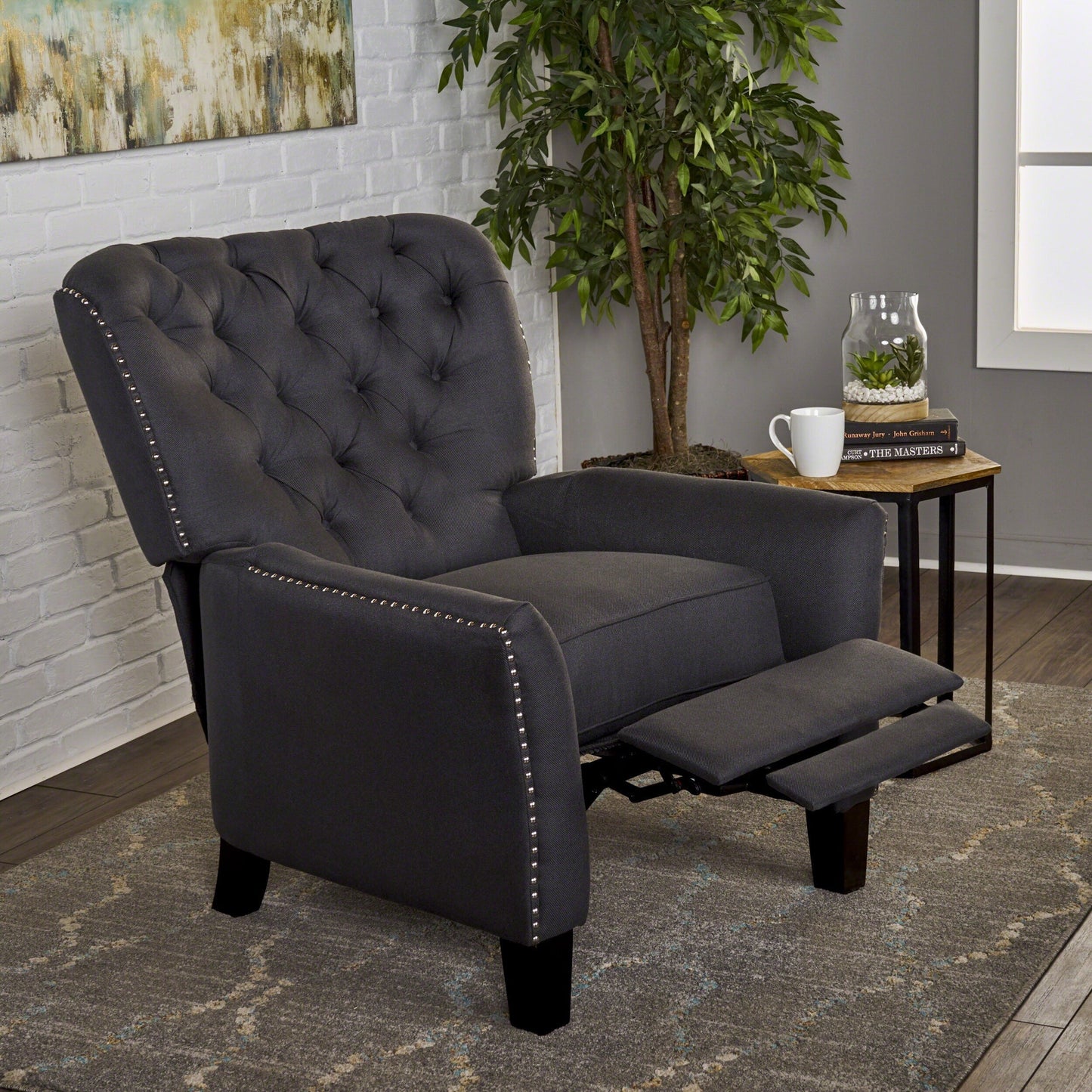 Fauteuil inclinable moderne en tissu Roomfitters, fauteuil de salon confortable pour salon et chambre à coucher