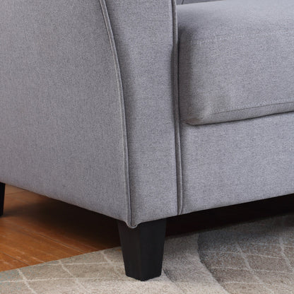 Canapé 3 places moderne en lin rembourré Roomfitters, élégant et confortable pour le salon ou le bureau