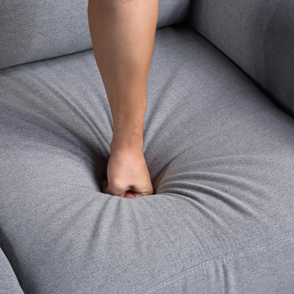 Canapé 3 places moderne en lin rembourré Roomfitters, élégant et confortable pour le salon ou le bureau