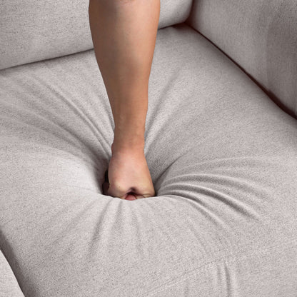 Canapé 3 places moderne en lin rembourré Roomfitters, élégant et confortable pour le salon ou le bureau