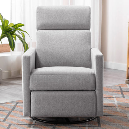 Fauteuil à bascule rembourré moderne pour chambre d'enfant Roomfitters, fauteuil inclinable pivotant et moelleux