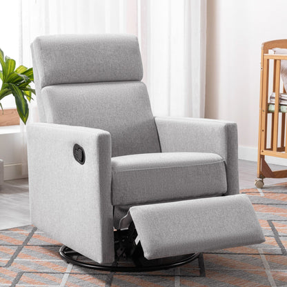 Fauteuil à bascule rembourré moderne pour chambre d'enfant Roomfitters, fauteuil inclinable pivotant et moelleux