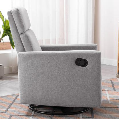 Fauteuil à bascule rembourré moderne pour chambre d'enfant Roomfitters, fauteuil inclinable pivotant et moelleux