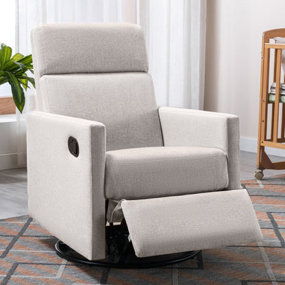 Fauteuil à bascule rembourré moderne pour chambre d'enfant Roomfitters, fauteuil inclinable pivotant et moelleux