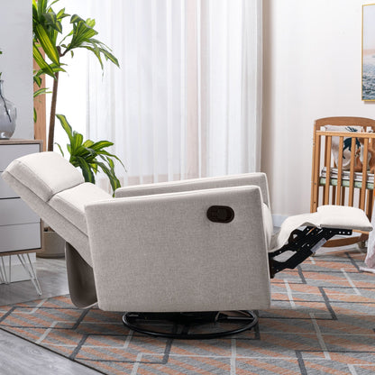 Fauteuil à bascule rembourré moderne pour chambre d'enfant Roomfitters, fauteuil inclinable pivotant et moelleux