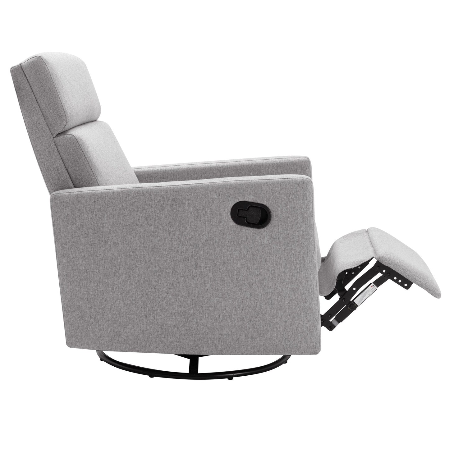 Fauteuil à bascule rembourré moderne pour chambre d'enfant Roomfitters, fauteuil inclinable pivotant et moelleux