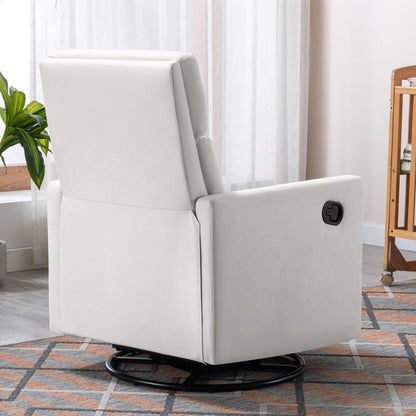 Fauteuil à bascule rembourré moderne pour chambre d'enfant Roomfitters, fauteuil inclinable pivotant et moelleux