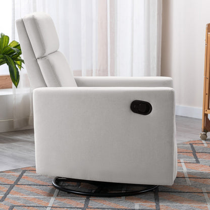 Fauteuil à bascule rembourré moderne pour chambre d'enfant Roomfitters, fauteuil inclinable pivotant et moelleux