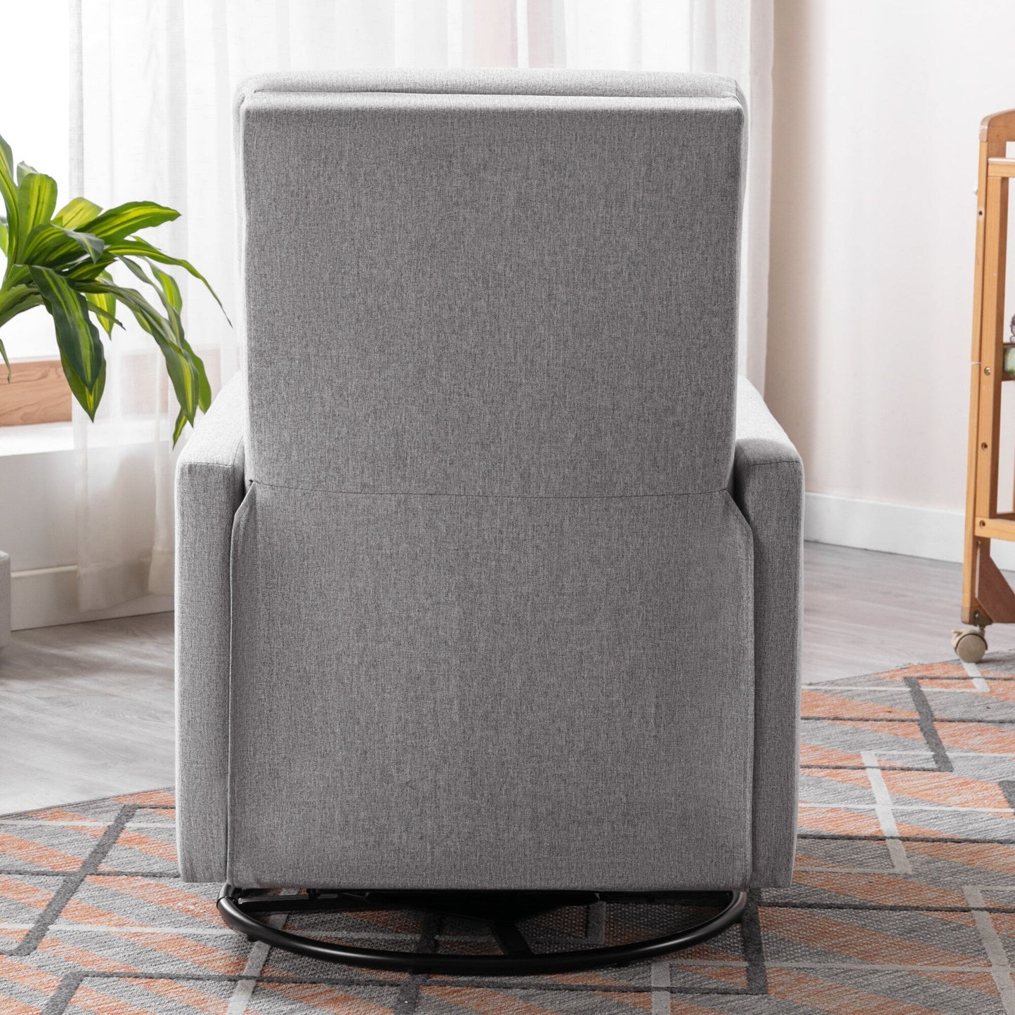 Fauteuil à bascule rembourré moderne pour chambre d'enfant Roomfitters, fauteuil inclinable pivotant et moelleux