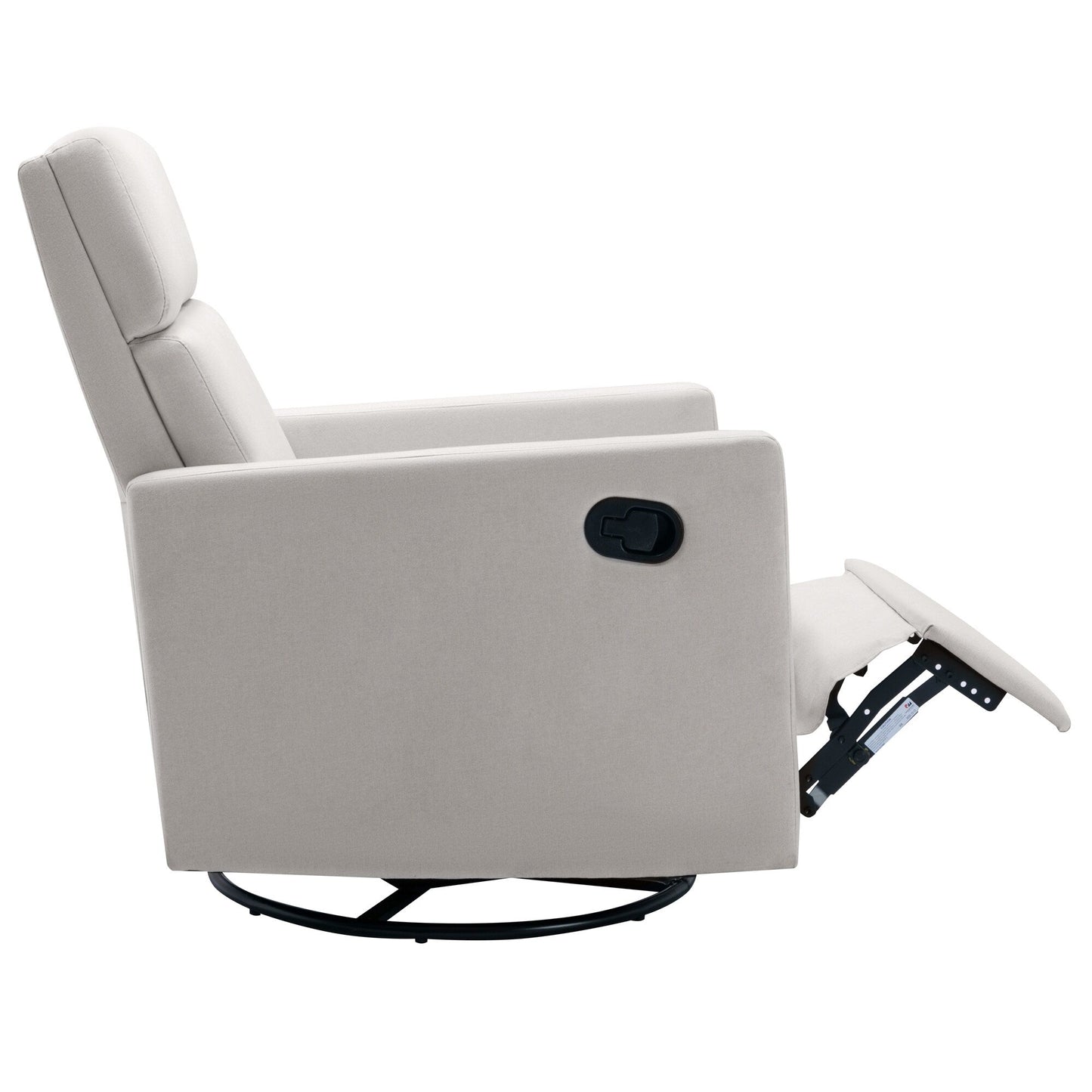 Fauteuil à bascule rembourré moderne pour chambre d'enfant Roomfitters, fauteuil inclinable pivotant et moelleux