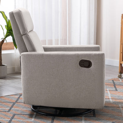 Fauteuil à bascule rembourré moderne pour chambre d'enfant Roomfitters, fauteuil inclinable pivotant et moelleux