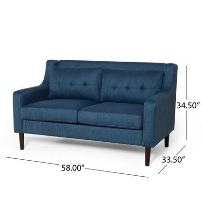 Canapé rembourré moderne Roomfitters, canapé capitonné avec accoudoirs incurvés et coussins confortables