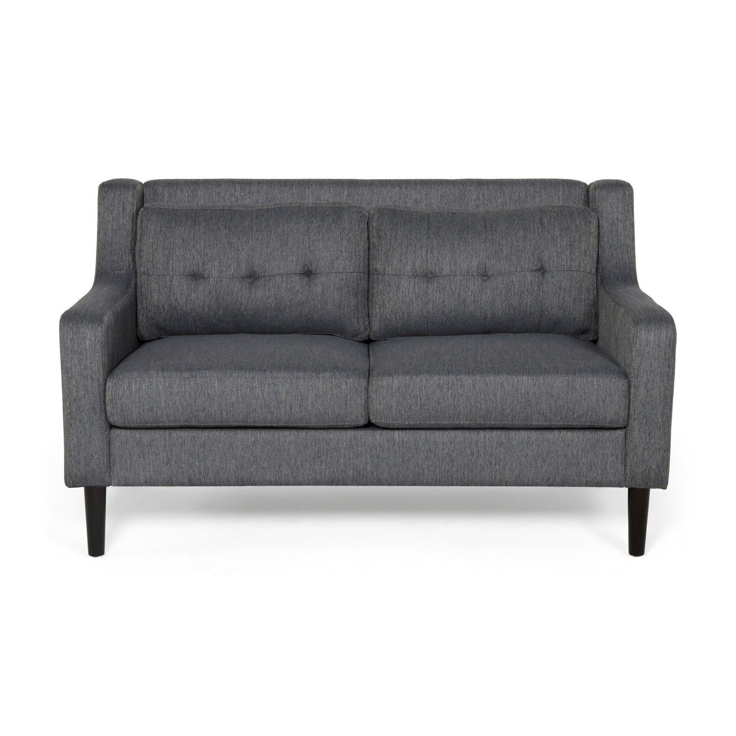 Canapé rembourré moderne Roomfitters, canapé capitonné avec accoudoirs incurvés et coussins confortables